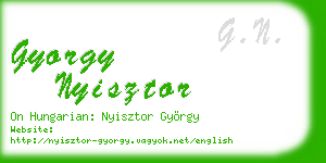 gyorgy nyisztor business card